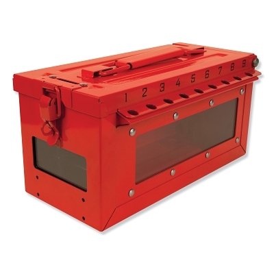 Portable Group Lock Boxwith Key & Side Window MPN:S601