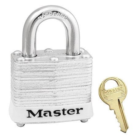 White Safety Lockout Padlock Keyed Different MPN:3WHT