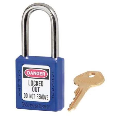 Blue Plastic Safety Padlock Keyed Differently MPN:410BLU