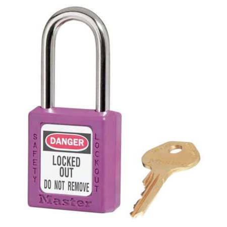 Purple Plastic Safety Padlock Keyed Differently MPN:410PRP