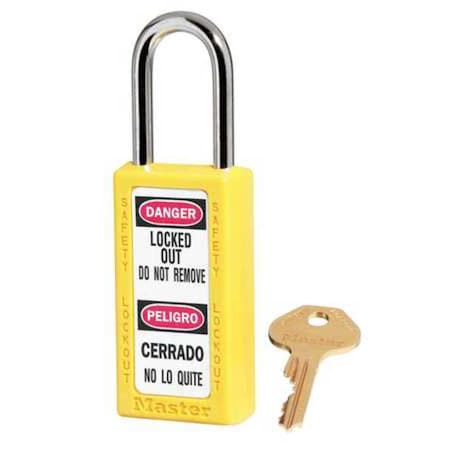 6 Pin Cylinder Safety Lockout Padlock Keyed Diff MPN:411YLW
