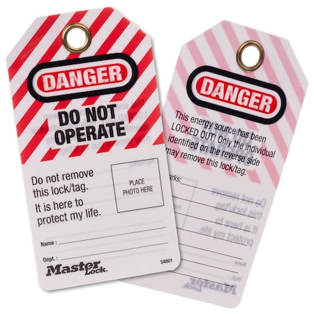 English Self-Laminatingphoto Id Lockout Tags - MPN:S4801
