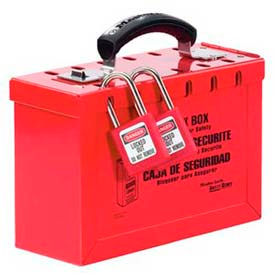 Master Lock® Latch Tight™ Group Lock Box Portable Red 498A 498A