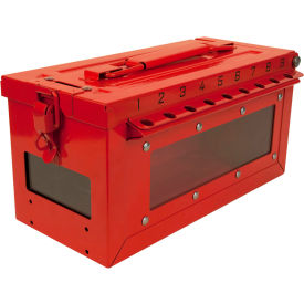 MasterLock® Group Lock Box With Key & Side Window Red S601 S601