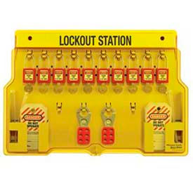 Master Lock® Safety 10-Lock Padlock Station Zenex™ Thermoplastic Padlocks 1483BP410 1483BP410