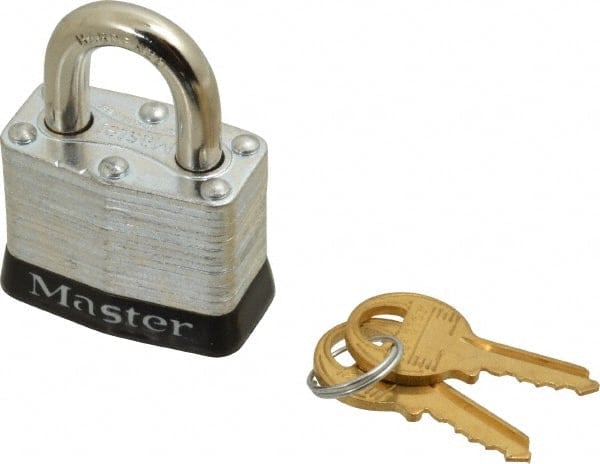 Lockout Padlock: Keyed Alike, Laminated Steel, Steel Shackle, Black MPN:3KABLK-3243