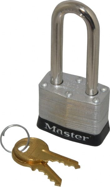 Lockout Padlock: Keyed Alike, Laminated Steel, 2.0000™ High, Steel Shackle, Black MPN:3KALHBLK-3784