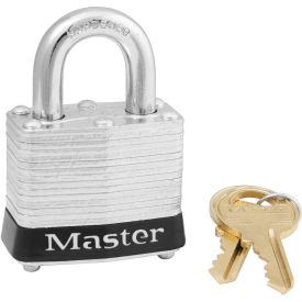 Master Lock® 3KAS3BLK Laminated Steel Safety Padlock 1-9/16