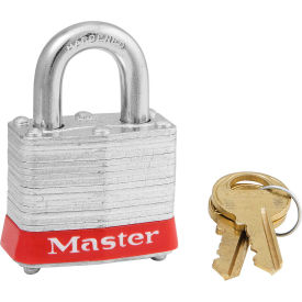Master Lock® 3KAS6RED Laminated Steel Safety Padlock 1-9/16