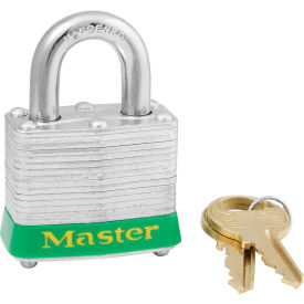 Master Lock® 3LFGRN Laminated Steel Safety Padlock 1-9/16