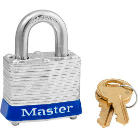 Master Lock® 3LHBLU Laminated Steel Safety Padlock 1-9/16
