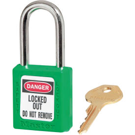 Master Lock® Thermoplastic Zenex™ 410KAGRN Safety Padlock 1-1/2