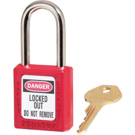 Master Lock® Thermoplastic Zenex™ 410KARED Safety Padlock 1-1/2