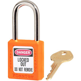 Master Lock® Thermoplastic Zenex™ 410KAS6ORJ Safety Padlock 1-1/2