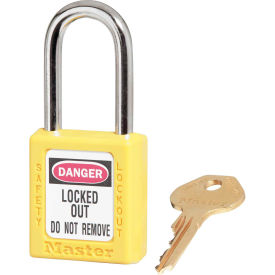 Master Lock® Thermoplastic Zenex™ 410KAS6YLW Safety Padlock 1-1/2