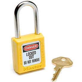Master Lock® Safety 410 Series Zenex™ Thermoplastic Padlock Yellow 410YLW 410YLW