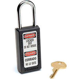 Master Lock® Safety 411 Series Zenex™ Thermoplastic Padlock Black 411BLK 411BLK