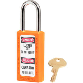 Master Lock® Thermoplastic Zenex™ 411KAS12ORJ Safety Padlock 1-1/2