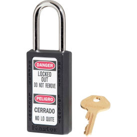 Master Lock® Thermoplastic Zenex™ 411KAS3BLK Safety Padlock 1-1/2