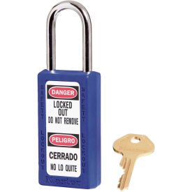 Master Lock® Thermoplastic Zenex™ 411KAS6BLU Safety Padlock 1-1/2