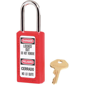 Master Lock® Thermoplastic Zenex™ 411KAS6RED Safety Padlock 1-1/2
