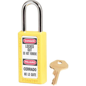 Master Lock® Thermoplastic Zenex™ 411KAS6YLW Safety Padlock 1-1/2