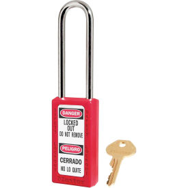 Master Lock® Thermoplastic Zenex™ 411LTRED Safety Padlock 1-1/2