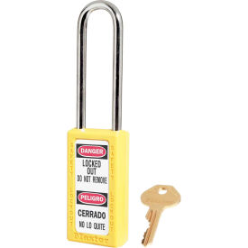 Master Lock® Thermoplastic Zenex™ 411LTYLW Safety Padlock 1-1/2