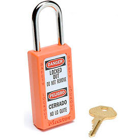 Master Lock® Safety 411 Series Zenex™ Thermoplastic Padlock Orange 411ORJ 411ORJ