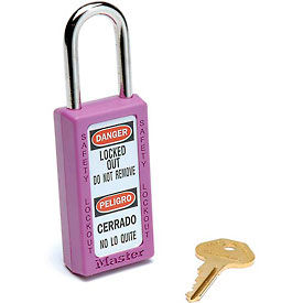Master Lock® Safety 411 Series Zenex™ Thermoplastic Padlock Purple 411PRP 411PRP