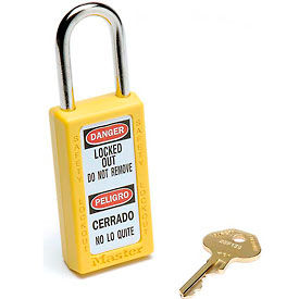 Master Lock® Safety 411 Series Zenex™ Thermoplastic Padlock Yellow 411YLW 411YLW