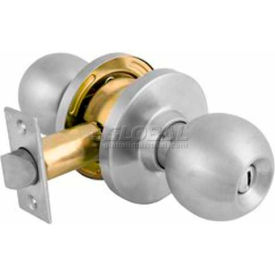 Master Lock® Commercial Cylindrical Lockset Ball Knob Privacy Brushed Chrome BLC0332D