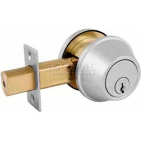 Master Lock® Commercial Single Cylindrical Deadbolt Brushed Chrome DSC0632DKA4