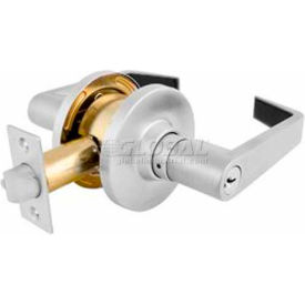 Master Lock® Commercial Cylindrical Lockset Lever Keyed Entry Brushed Chrome SLC0126DKA4