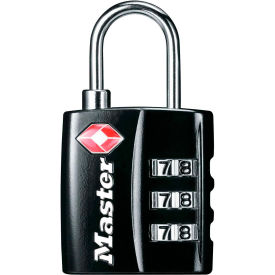 Master Lock® No. 4680DBLK TSA-Accept Combination Zinc Padlock - 1-3/16