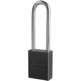 American Lock® No. A1107BLK Solid Aluminum Rectangular Padlock - Black A1107BLK - Pkg Qty 24
