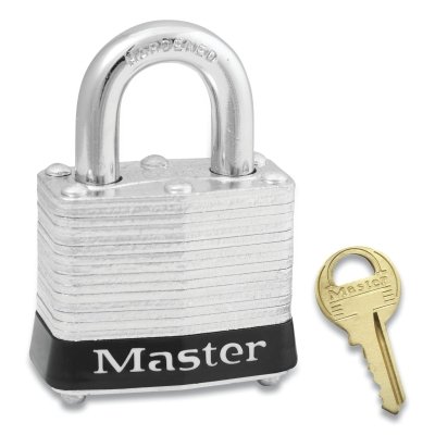 Laminated Steel Body Padlock w/Black Bum MPN:3KABLK-0303