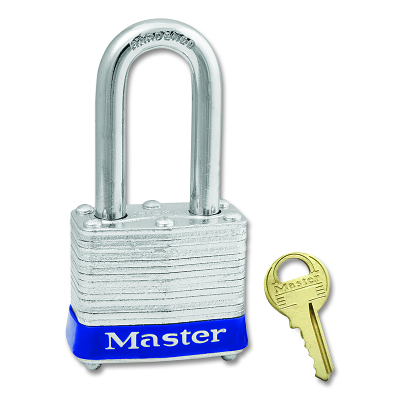 4 Pin Tumbler Padlock Keyed Alike w/Blue Bumper MPN:3KALFBLU-0559