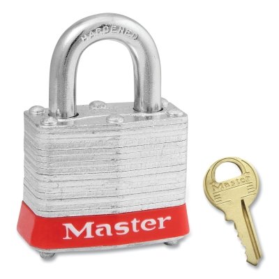 4 Pin Tumbler Padlock Keyed Alike MPN:3KARED-0863