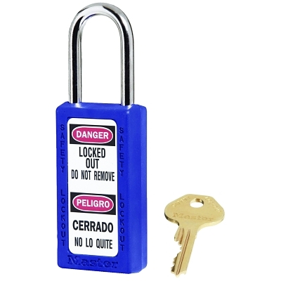 6 Pin Tumbler Padlock Keyed DIFF. Safety Lock MPN:411BLU