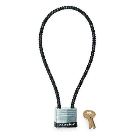 Padlock, Keyed Alike, Flexible Shackle, Steel Body, Steel Shackle MPN:107KADSPT