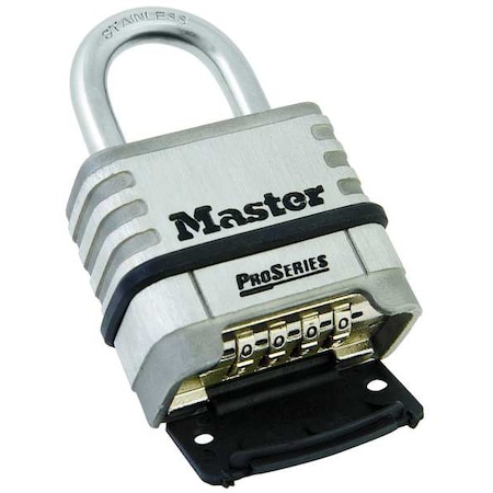 Combination Padlock, Bottom, Black/Silver MPN:1174