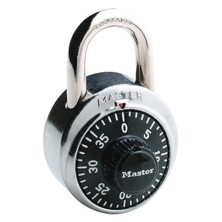Combination Padlock, Center, Black/Silver MPN:1502