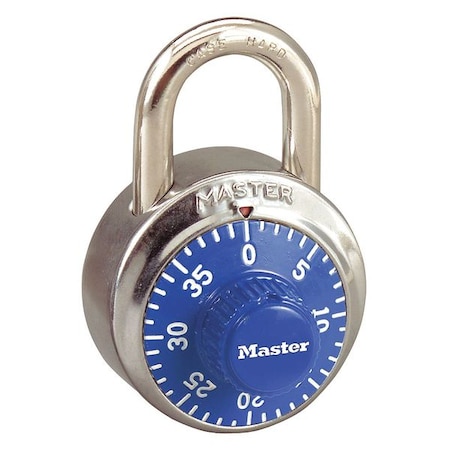 Combination Padlock, Center, Blue/Silver MPN:1502BLU