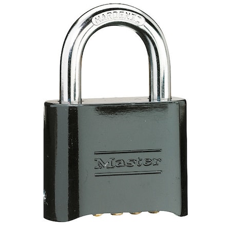 Combination Padlock, Body Thickness 1 in, Number of Dials 4, Lock Body Color Black, Gold Bottom MPN:178D
