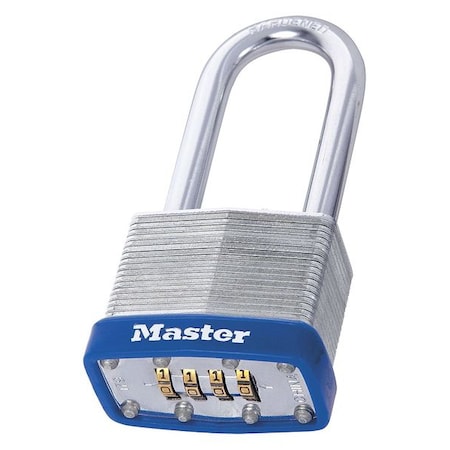 Combination Padlock, 2in, Rectangle, Silver MPN:179LH