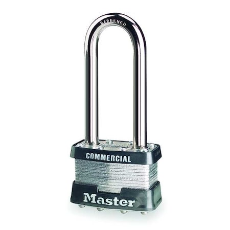 Padlock, Keyed Alike, Long Shackle, Rectangular Steel Body, Steel Shackle, 3/4 in W MPN:1KALJ