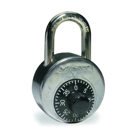 Combination Padlock, Center, Black/Silver MPN:2010