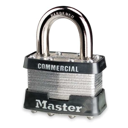 Padlock, Keyed Alike, Standard Shackle, Rectangular Steel Body, Steel Shackle, 3/4 in W MPN:21KA