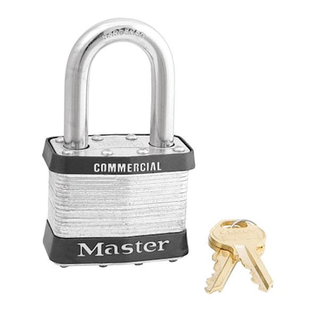 Padlock, Keyed Alike, Long Shackle, Rectangular Steel Body, Steel Shackle, 15/16 in W MPN:25KALF
